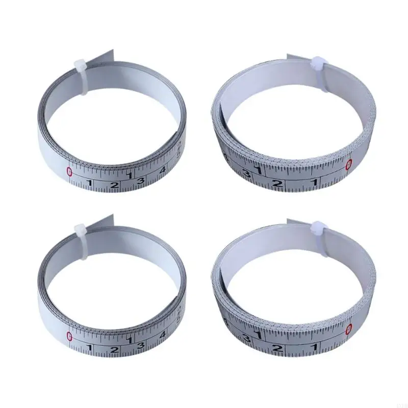 4XFD Inch & Metric Double Scale Measuring Tape Self-Adhesive Workbench Ruler Tape Measure Miter Track Tape Measure