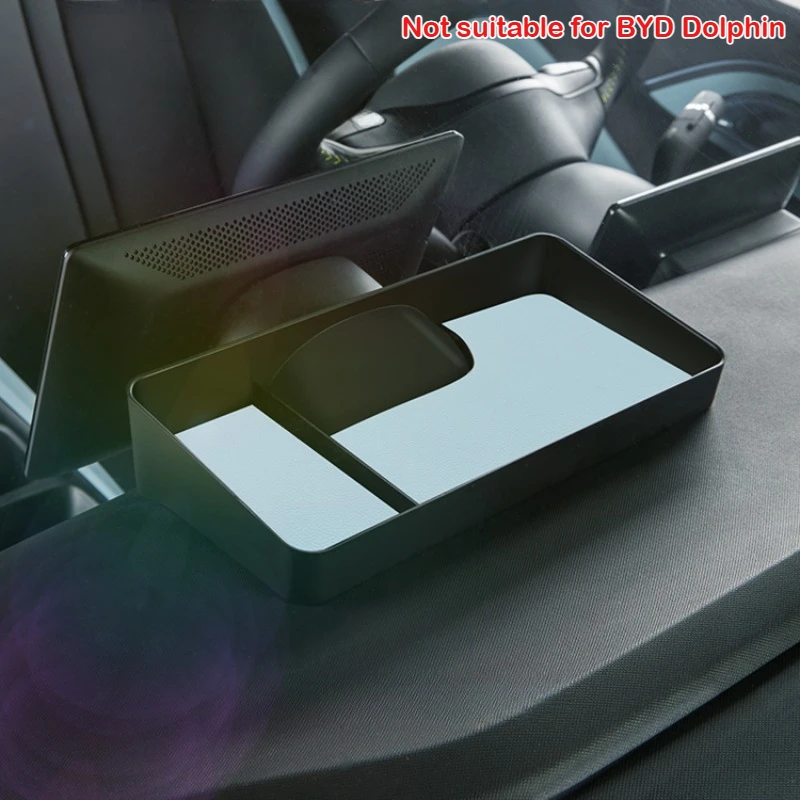 For BYD Seagull Dolphin Mini Surf Dashboard Screen Rear Storage Box Instrument Navigation Back Storage Tray Interior Accessories