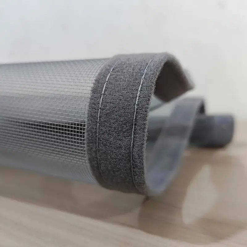 No-drill Zippered Window Screen Summer Anti-mosquito Dense Mesh Side-open Detachable Washable Household Easy Mounting