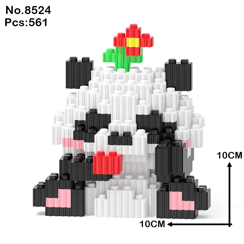 Creative DIY Assemable Animal Cute MINI Chinese Style Animal Panda Building Block Educational Boy Toys For Children Model Bricks