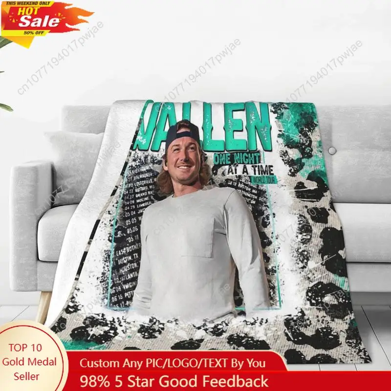 

Morgan Star Wallen Blanket Soft Cozy Fleece Plush Throw Blanket All Season Ultra Warm Lightweight Custom Blankets