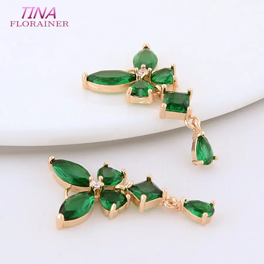 18*32MM 14K Gold Color Brass with Zircon Butterfly Charms Pendants Necklace Earrings Jewelry Making Supplies Accessories