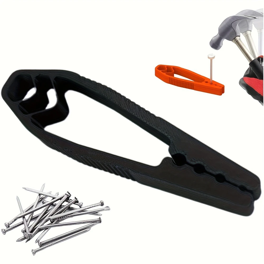 Alicates portátiles para sujetar clavos: Protector de dedos de seguridad para martillar clavos y tornillos, herramienta de alicates de cadena de fácil posicionamiento