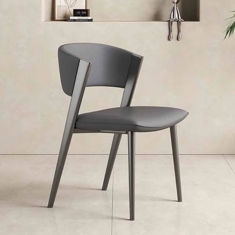 

Modern Black Dining Chairs Luxury Trendy Waterproof Design Upholstered Dining Chairs Material Metal Meuble Home Furniture