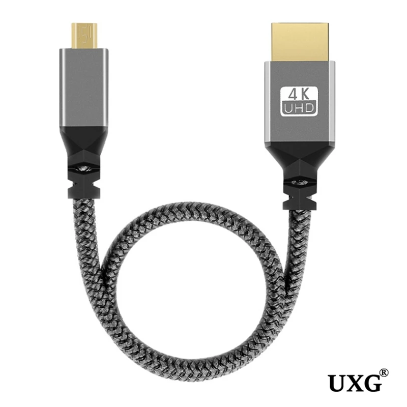 10M 1M 0.3M Nylon Braid HD 2K 4K@60HZ V1.4 TPU HD 1080P Micro HDMI TO HDMI-Compatible Extension Male To Male Audio Video Cable