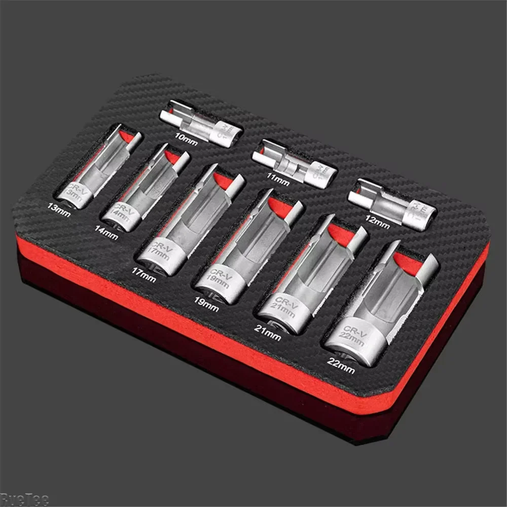 Oil Pipe Open Disassembly Sleeve Slotted Oxygen Sensor Hexagonal Wrench Flare Nut Socket Set Fuel Injection Repair Tool