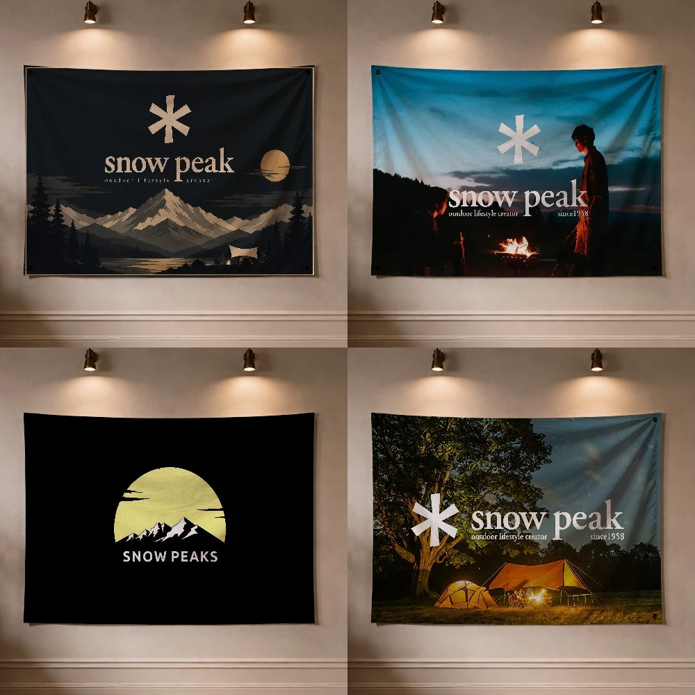 S-Snow P-Peak  Fashion Brand Flag Decoration Outdoor Picnic Party Art Hanging Home Camping Party Banner