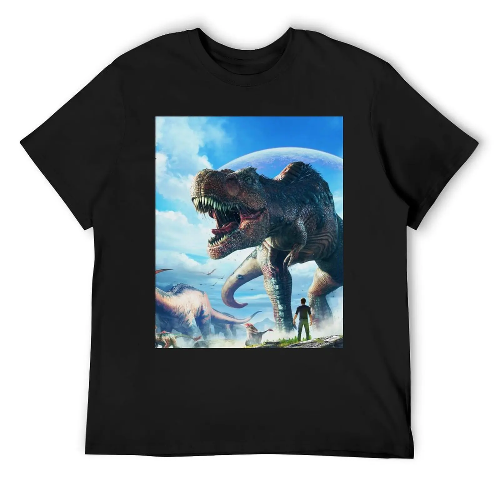 

ARK: SURVIVAL EVOLVED T-REX SKY T-Shirt aesthetic clothes affliction shirts tees anime figures mens funny t shirts