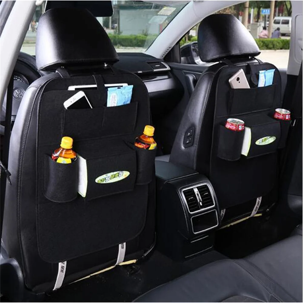 Car Motorcycle Seat Organizer Multifunctional Oxford Fabric Back Multi Pocket Storage Bag With Tablet Holder Protector For Kids