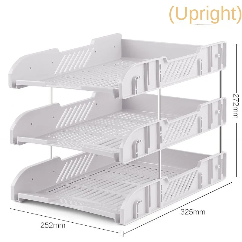 Three-layer File Rack Multi-layer File Tray Storage Rack File Holder Office Storage Plastic File Storage Rack