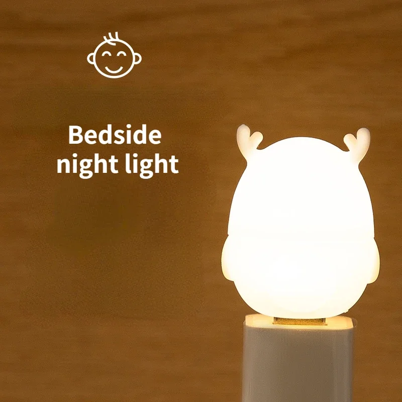 

USB Energy-saving Small Deer Lightbedroom Bedside Night Light Portable Emergency Light Eye Protection LED Atmosphere Night Light