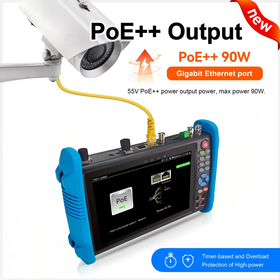 8K CCTV IPC Tester 8MP AHD CVI TVI POE IP Camera Testing Tool