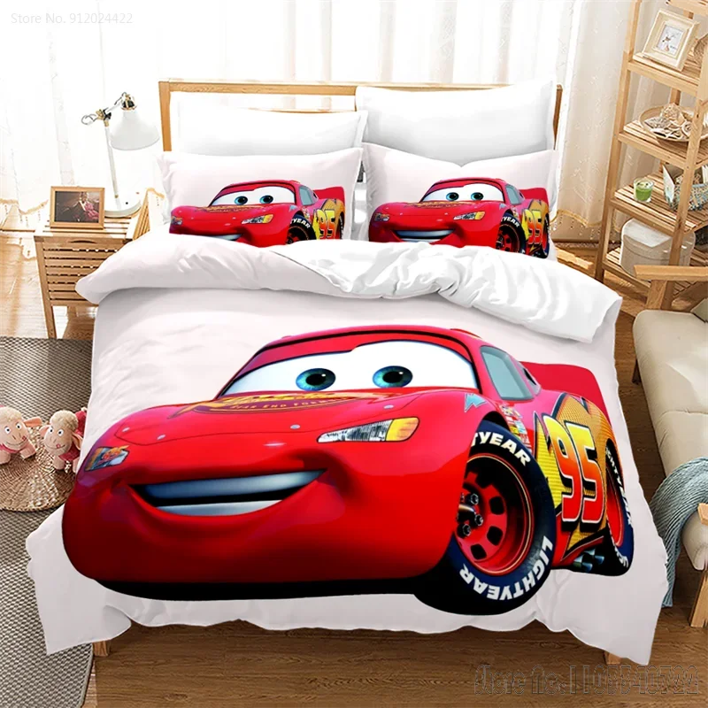 Disney McQueen 95 Love Child Duvet Cover Set HD Comforter Cover for Kids Bedding Sets Bedclothes Bedroom Decor