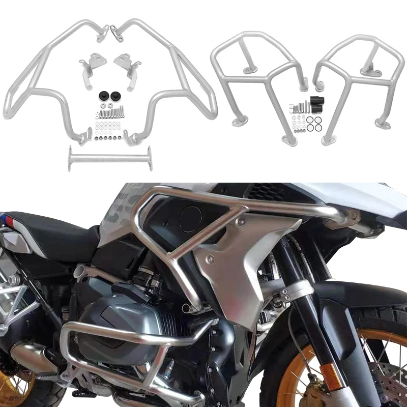 For BMW R1250GS R 1250 GS R 1250GS LC 2019-2023 Bumper Upper&Lower Engine Guard Highway Freeway Crash Bar Fuel Tank Protector
