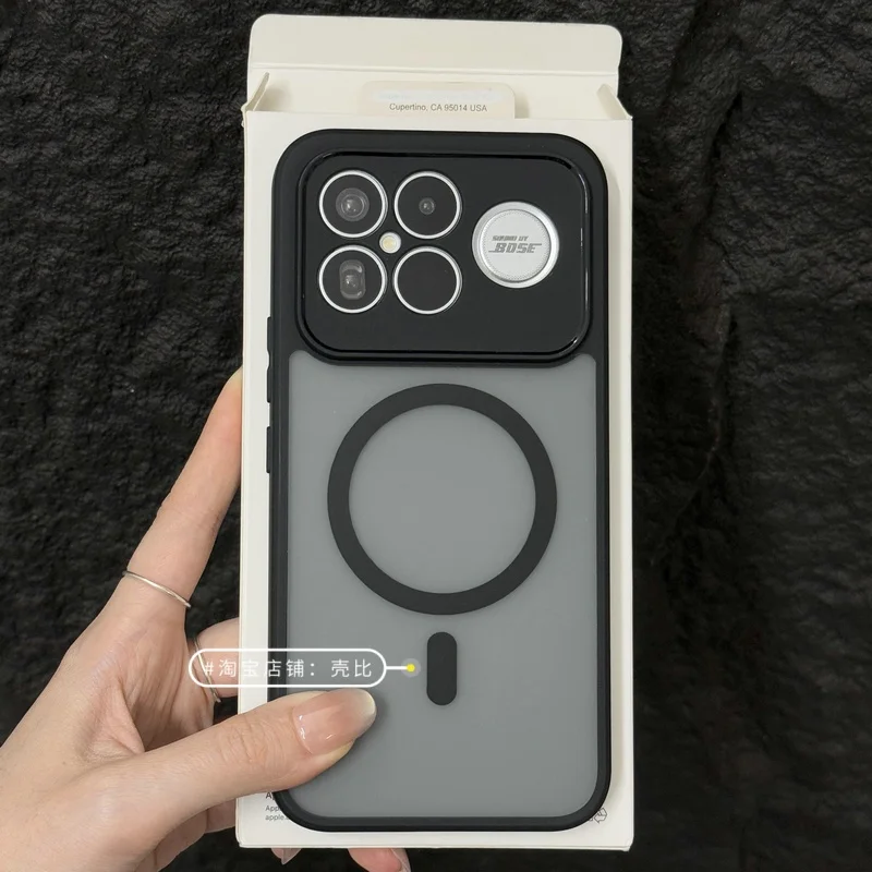 حافظة لهاتف Xiaomi Mi Poco F8 Ultra شفافة غير لامعة لوسادة هوائية للشحن المغناطيسي اللاسلكي Magsafe غطاء خلفي مقاوم للصدمات