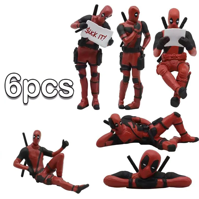 6 Stück Anime Deadpool Actionfiguren X-Men Auto Büro Zuhause Mini Handheld-Anhänger Lustige Niedliche Kindergeburtstags-Geschenke – Detail 11
