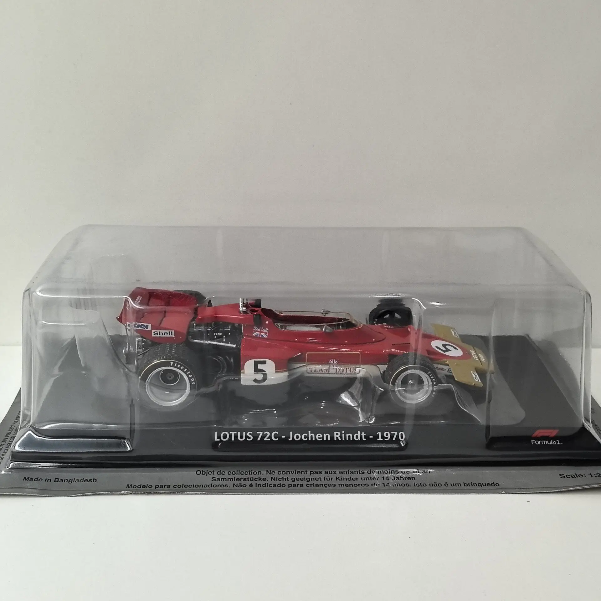 Diecast IXO 1/24 Scale LOTUS 72C #5 1970 F1 37 Formula Racing Car Alloy Car Model view 2