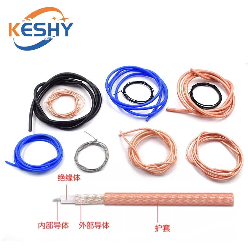 NEW RF Coaxial Cable RG178 RG174 RG316 RG58 RG142 RG405 RG402 LMR100 RG1.13 RG0.81 RG316D Wire Low Loss 50Ohm 1meter Long
