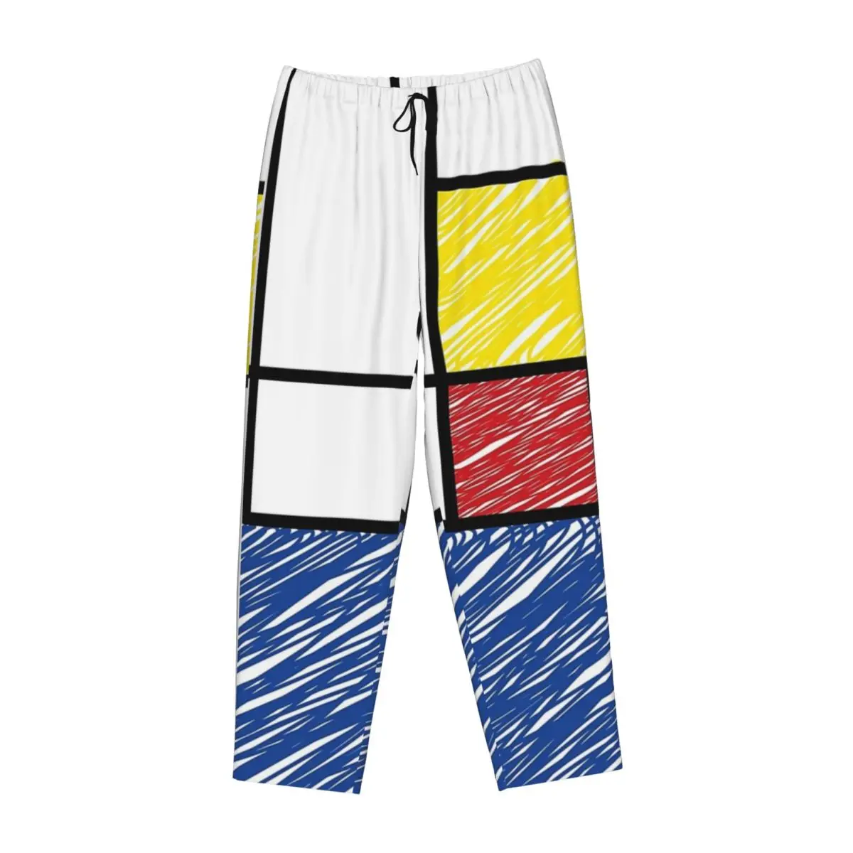 

Женские пижамные брюки в стиле Мондриана De Stijl с карманами для дома и сна