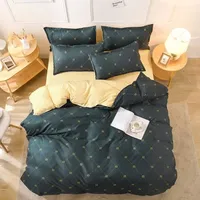 New Comfortable Soft Skin-friendly Cotton Aloe Vera Cotton Four-piece Set Active Cotton Bedding Sheet Quilt Cover
