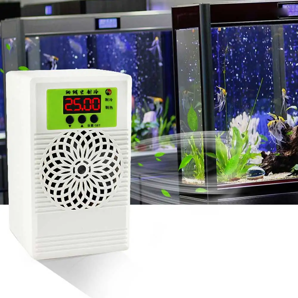 

100W Water Cooler Aquarium Fish Tank Electronic Refrigeration Automatic Thermostat Domestic Seawater Cooling Compressor