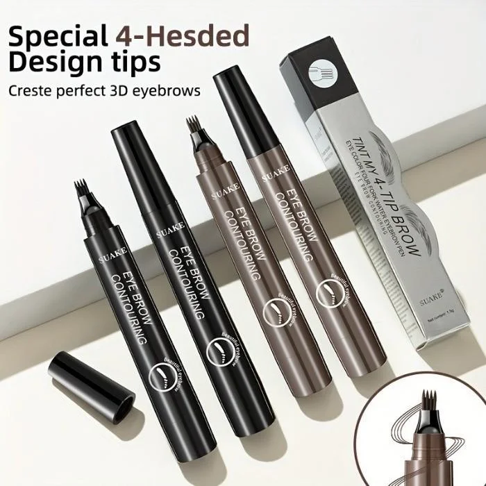 5 Farben zur Auswahl, Anfänger-Augenbrauenstift, langanhaltender, natürlicher Augenbrauenstift, zarter Augenbrauen-Make-up für Frauen, Geschenk für Studenten – Detail 2