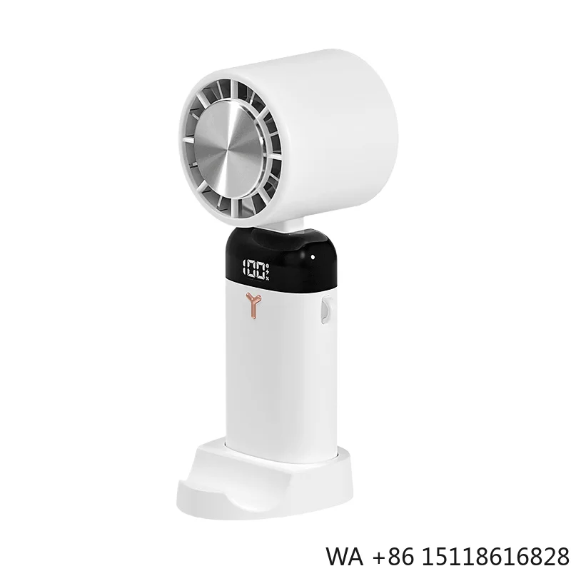 Foldable Turbocharged Cooling Handheld Fan Portable Rechargeable Mini Personal Fan Outdoor Travel Camping Office Stock Model