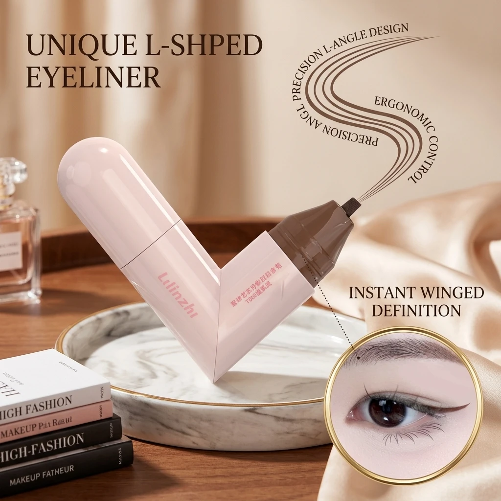Lazy Integrated Eyeliner Stamp Dual-Head Rotatable Precise Outline Seal Lasting Waterproof Fast Drying Liquid Eye Liner Pen