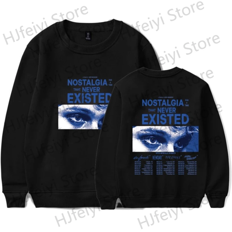 

Luke Hemmings Nostalgia For A Time That Never Existed Long Sleeve Crewneck Sweatshirt Merch For Women/Men Streetwear