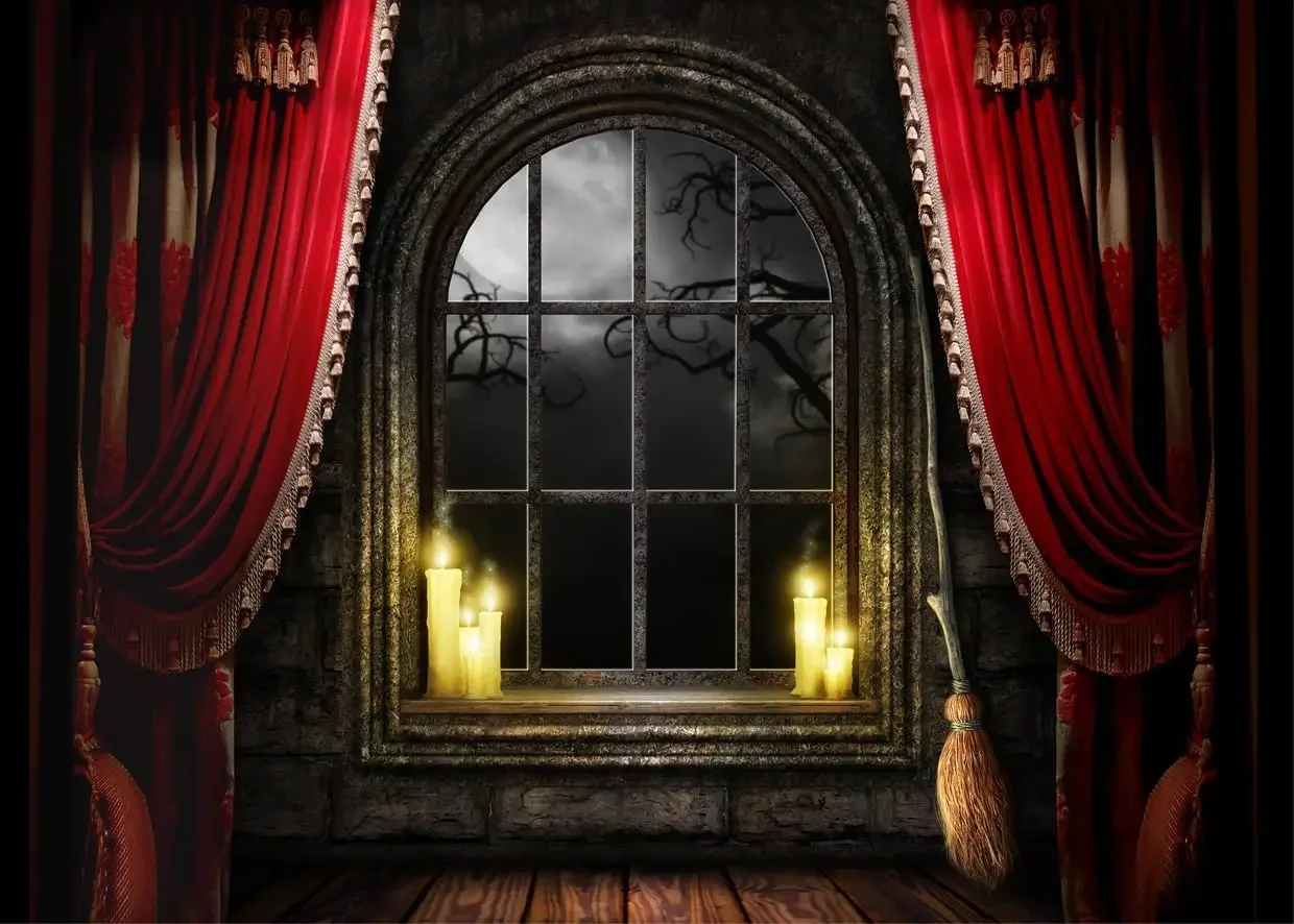 Red Halloween Backd…