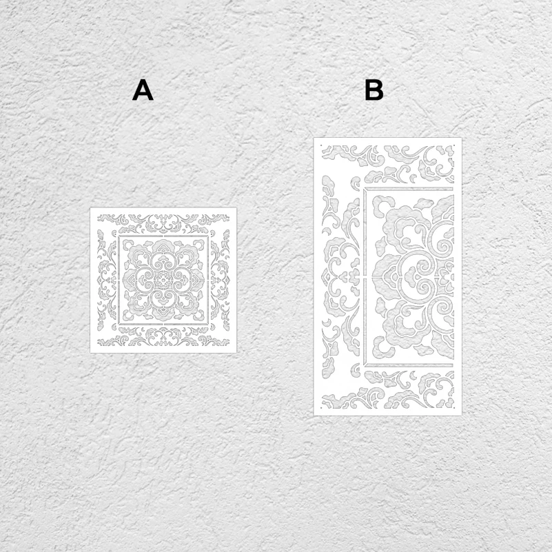 40cm - 80cm Stencil Wall Decor Decorative Template Furniture Makers Drawing Chinese Traditional Oriental Asian Retro S461