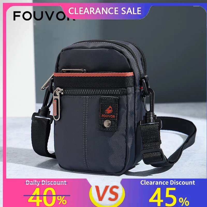 

Fouvor Men's Shoulder Bag Fashion Nylon Sports Designer Crossbody Bag 2025 Trend Waterproof Casual Lightweight Sling Bag 3042-09