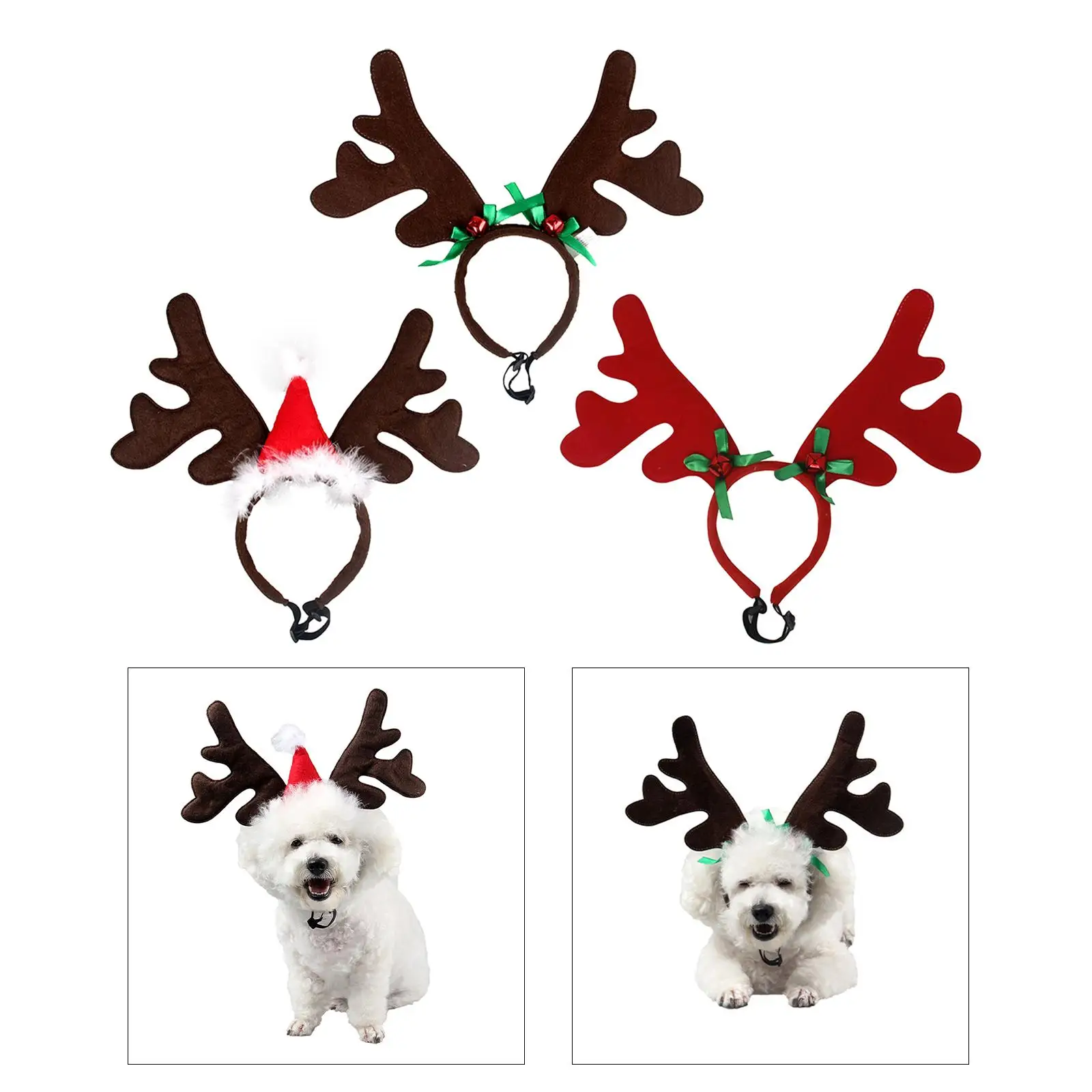 Hair Hoop Headdress Reindeer Antler Headband for Dogs Kids Party Supplies