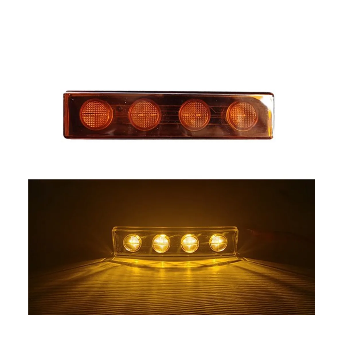 Lampe de pare-soleil à LED pour camion Scania, signal lumineux, feux supérieurs, jaune, série 1798980, 1910437, 24V