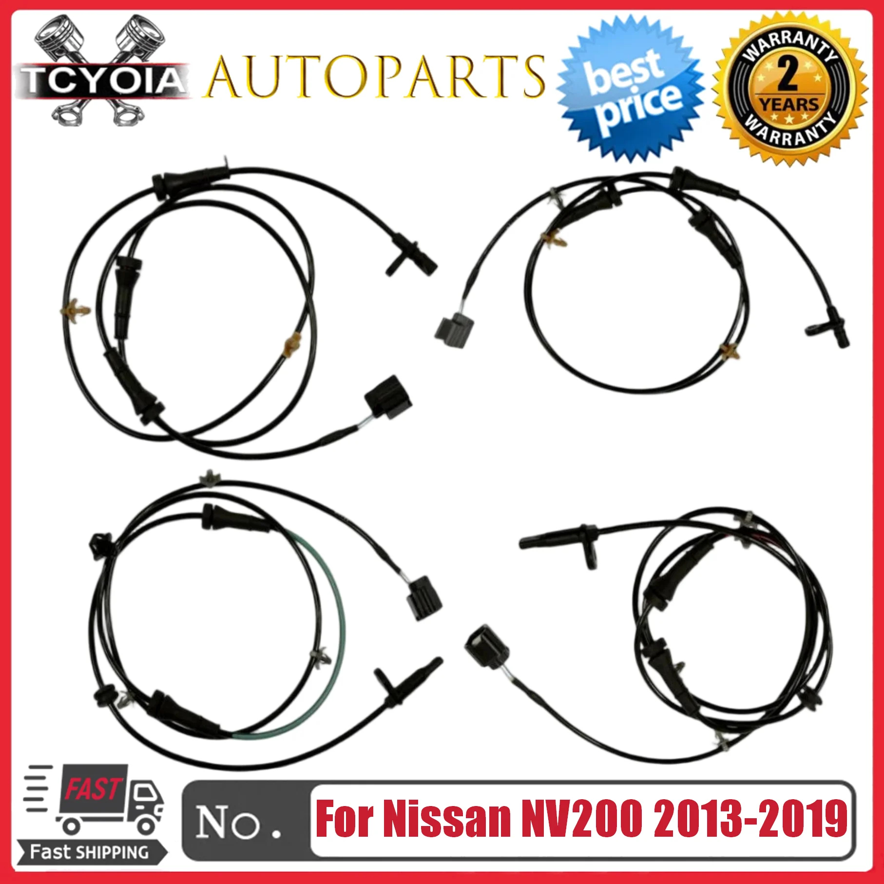 

Комплект из 4 датчиков ABS (передний, задний, левый, правый) 47911-3LM0A 47910-3LM0A 47901-3LM0A 47900-3LM0A для Nissan NV200 2013-2019