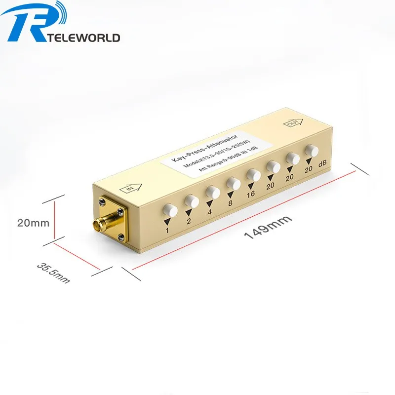 2.5GHz SMA N 2W 5W RF Variable Attenuator 30dB 60dB 90dB 1dB Step Attenuator 50Ohms