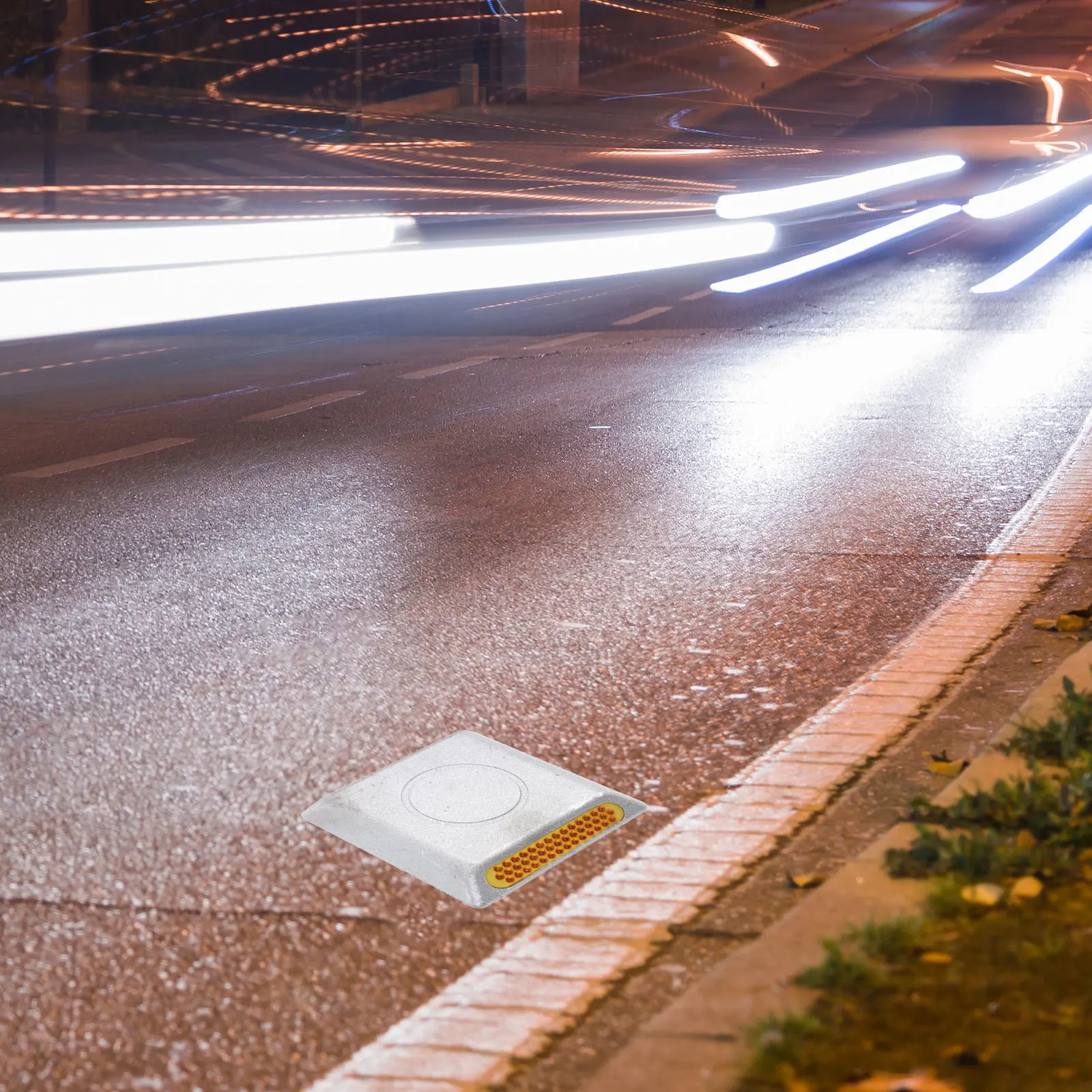 Reflective Driveway Markers Aluminum Road Reflectors For Highway Parking Lot Outdoor Safety Night Visibility Traffic