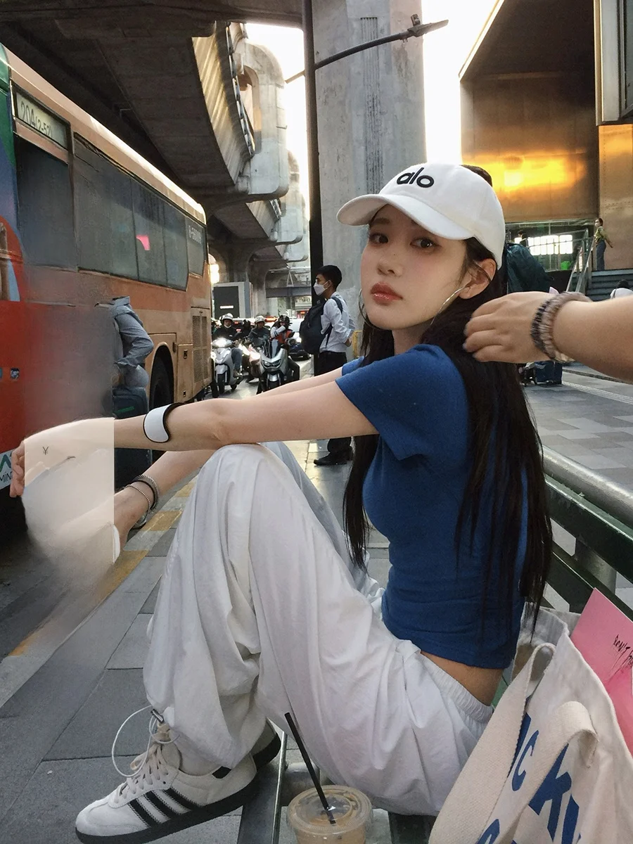 

Женские брюки Ibell Zhang с высокой талией и широкими штанинами, свободные, дышащие, в стиле парашютиста, с манжетами, повседневные, для активного отдыха