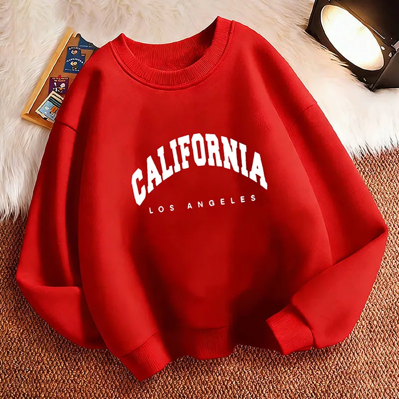 California Los Angeles Letter Sweatshirt Kids Crew Neck Children's Hoodie Fashion Pullover Casual Hoodies Boys Girls Clothes