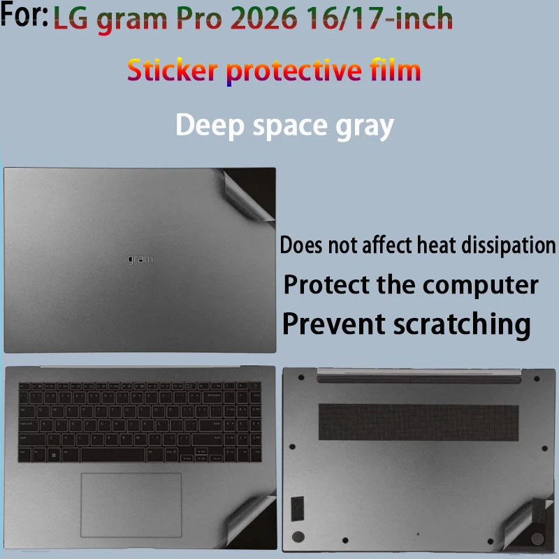 For New LG gram Pro 2026 16/17 inch sticker protective film 16Z90U-K/17Z90SU-G laptop shell film 17ZD90SU-G computer body film
