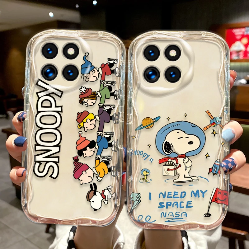 Iuvly cartoon snoopy für xiaomi mi 14 12 12t 11 lite poco m6 x6 x5 x4 x3 pro gt nfc 5g wellen öl abdeckung telefon hülle