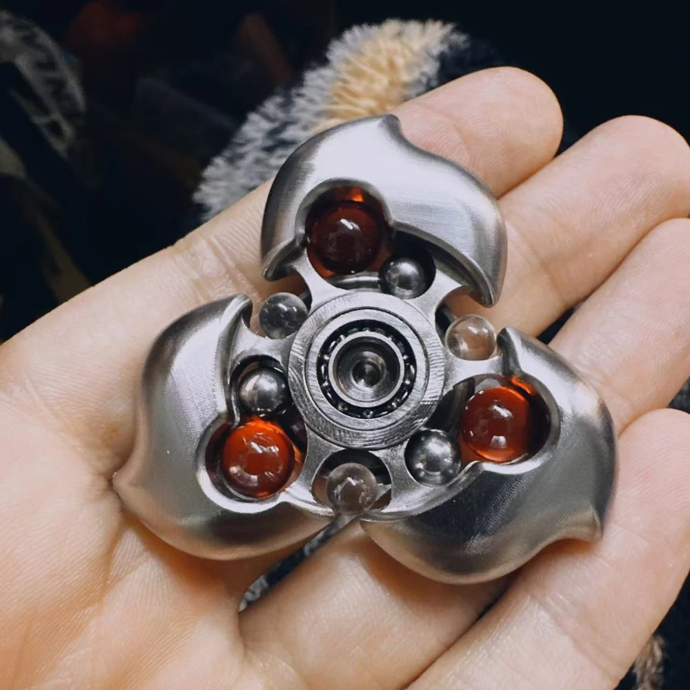 KillAll Unhappy EDC Zhuozhuo Stainless Steel Polished Fidget Spinner Fidget Toys For Adults Anxiety Relief Gadgets