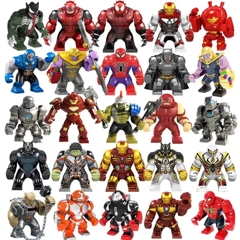 Marvel superhero mini building block toy Venom Hulk Thanos combination building block toy making children's birthday gift