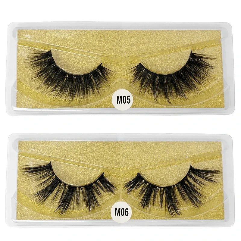 Mink Eyelashes Wholesale 10 Pairs Mink lashes Pack Natural False Eyelashes Makeup Thick Fake Eyelashes Bulk