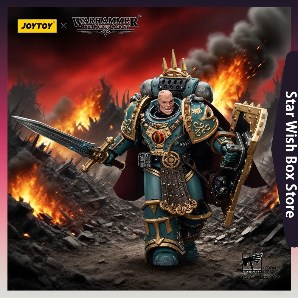

Фигурка JOYTOY 1/18 Warhammer 30K Sons of Horus «Little» Horus Aximand, «Капитан 5-й компании», коллекционная игрушка в стиле аниме