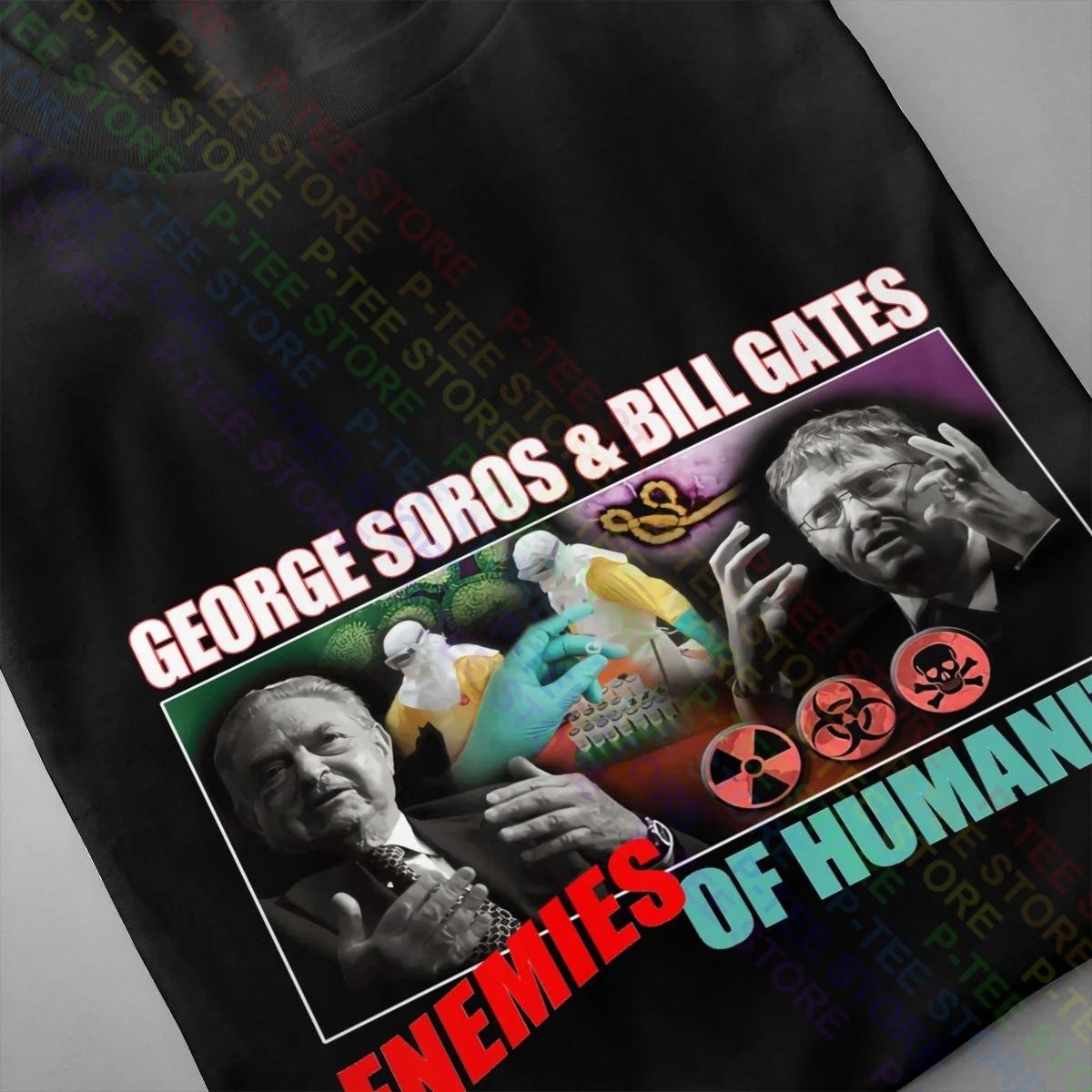 Cv19 Vaccines New World Order Illuminati Truth Bill Gates George Soros Shirt T-shirt Style Hip Hop Tee