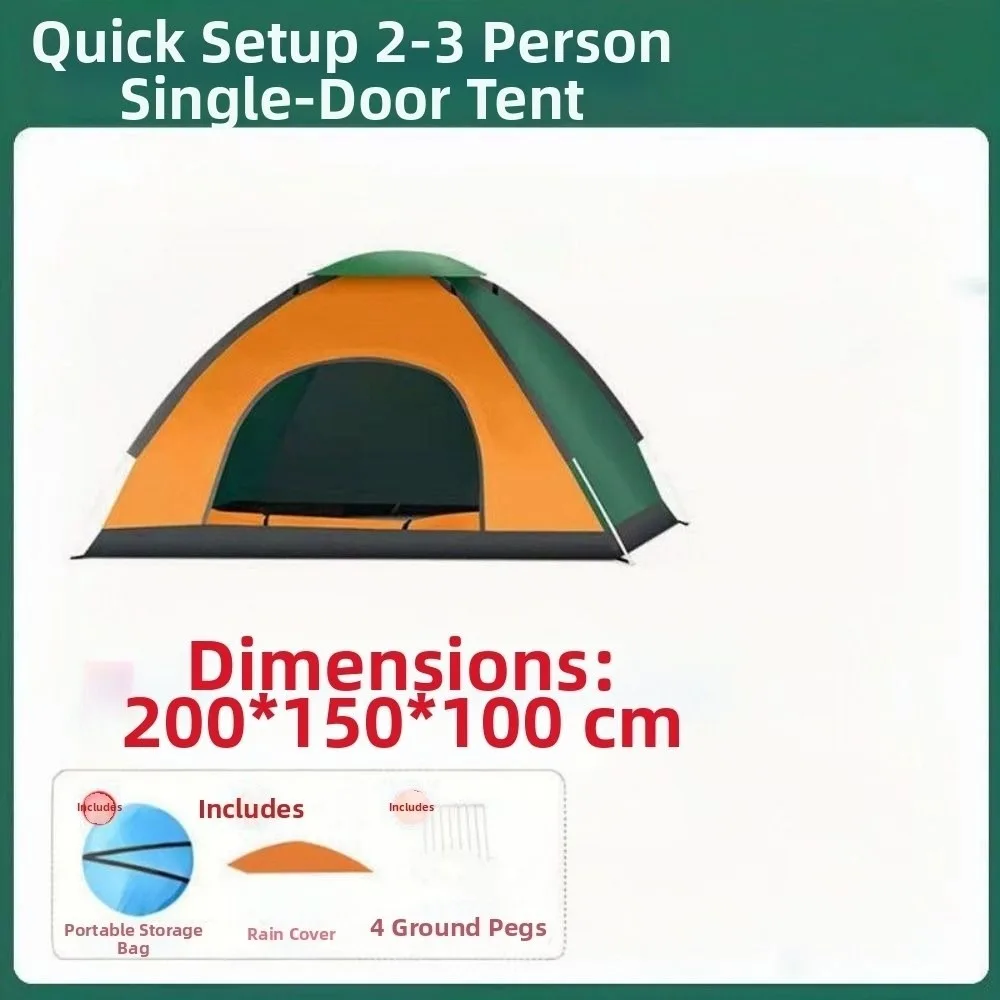 

Автоматическая палатка для кемпинга на 1-4 человека, легкая толстая водонепроницаемая солнцезащитная палатка для кемпинга, уличная всплывающая палатка из ткани Оксфорд
