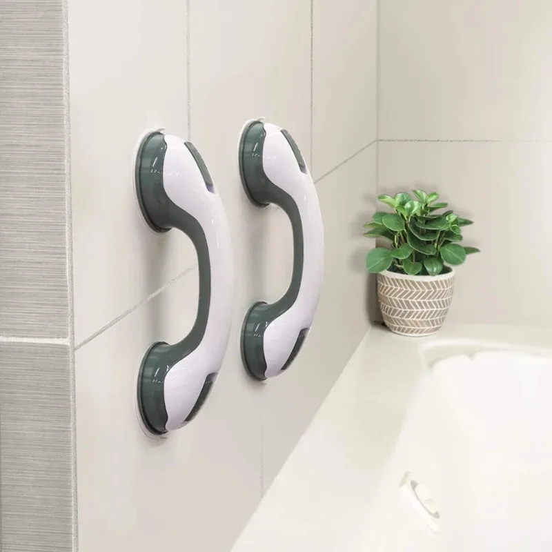 

Double Lock Safety Suction Cup Armrest Shower Handle Pull Rod, Helpful for Carrying Anti Slip Brackets for Toilets and Bathrooms