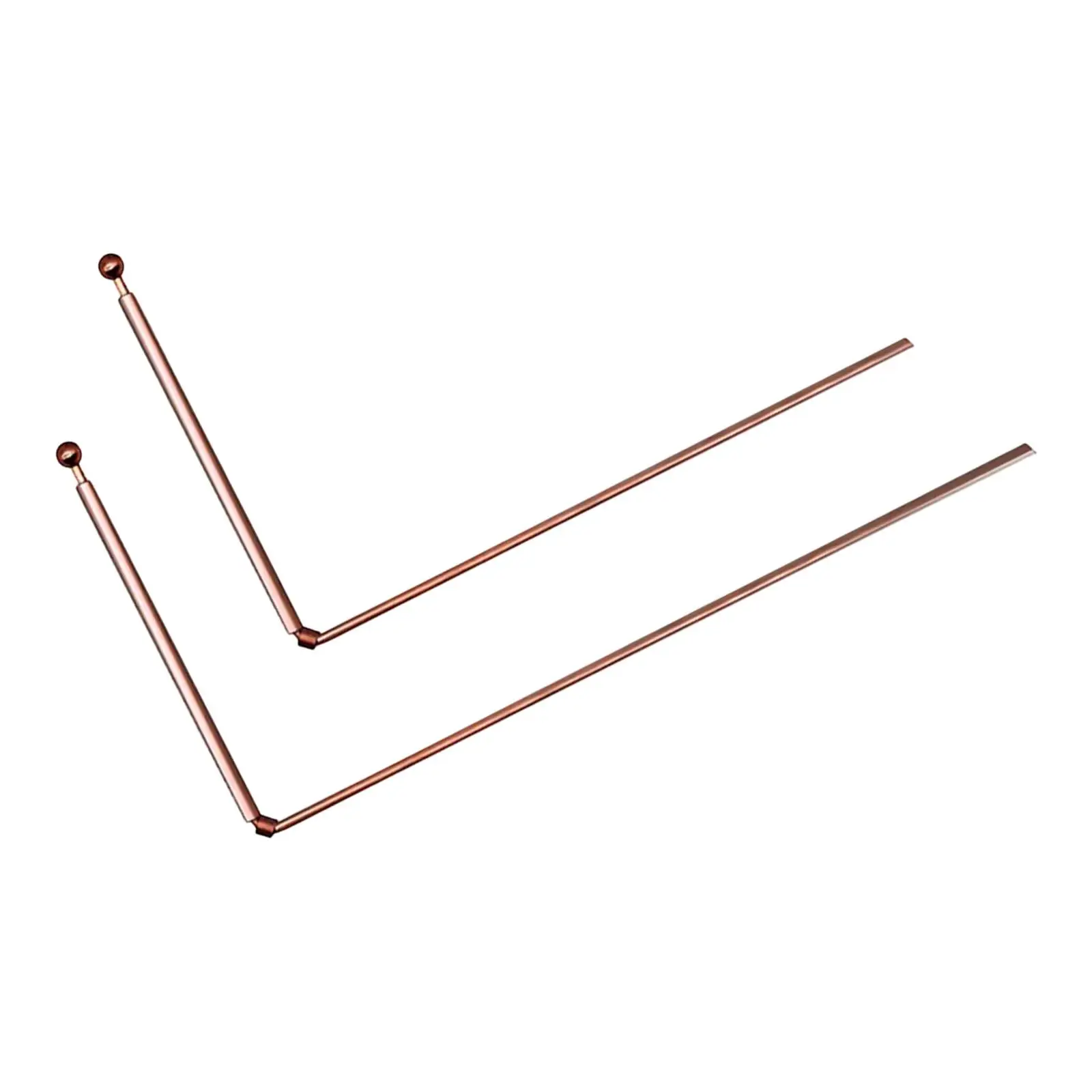 2Pcs Copper Dowsing Rods Copper Detection Rods Traditional Sturdy Finding Tool Portable Divining Rods for Searching Treasure