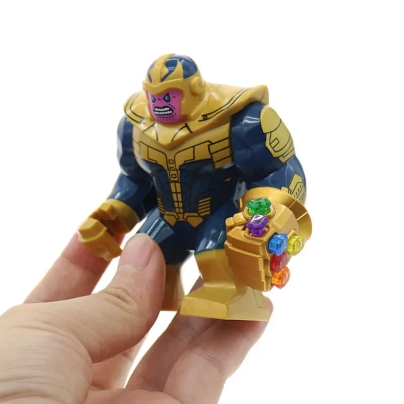 Anime Figure Mini Block Figurine Action Doll Marvel Superhero Iron Man, Green Giant Annihilator Block Children's Puzzle Toy Gift